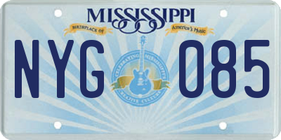 MS license plate NYG085