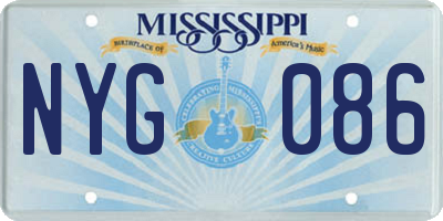 MS license plate NYG086