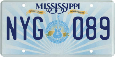 MS license plate NYG089