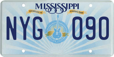 MS license plate NYG090