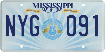MS license plate NYG091