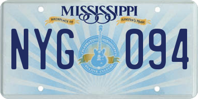 MS license plate NYG094