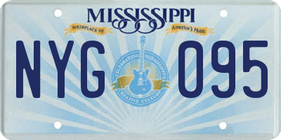 MS license plate NYG095