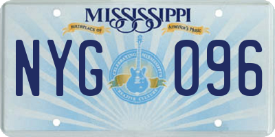 MS license plate NYG096