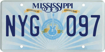MS license plate NYG097
