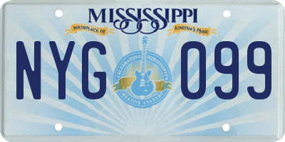 MS license plate NYG099