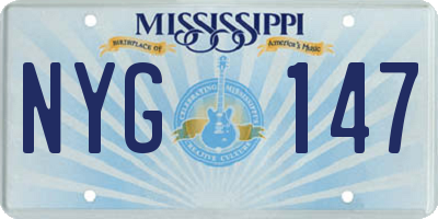 MS license plate NYG147
