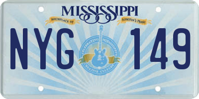 MS license plate NYG149