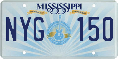 MS license plate NYG150