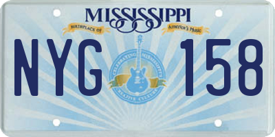MS license plate NYG158