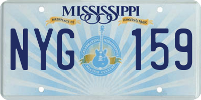 MS license plate NYG159