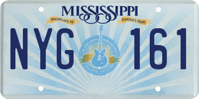 MS license plate NYG161