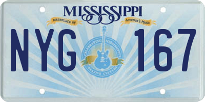 MS license plate NYG167