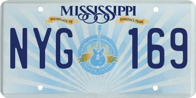 MS license plate NYG169