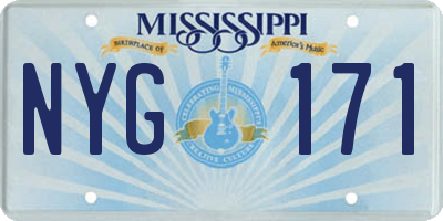 MS license plate NYG171