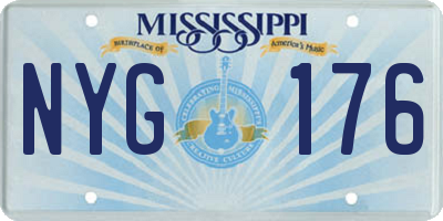 MS license plate NYG176
