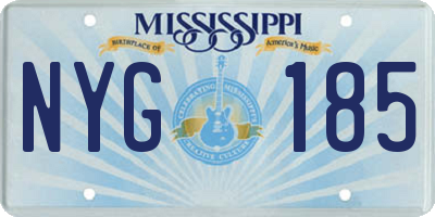 MS license plate NYG185