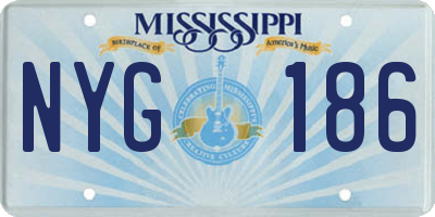 MS license plate NYG186