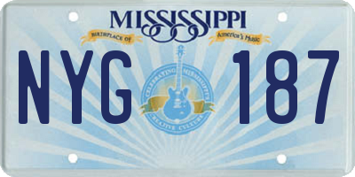 MS license plate NYG187