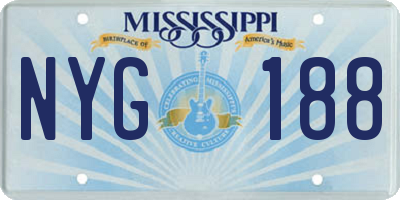 MS license plate NYG188