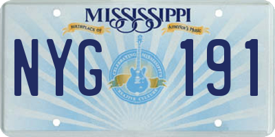 MS license plate NYG191