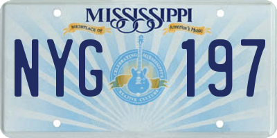 MS license plate NYG197