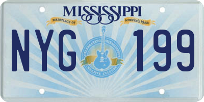 MS license plate NYG199