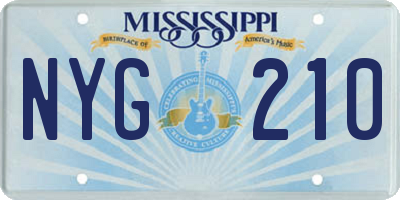 MS license plate NYG210