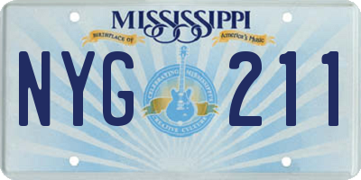 MS license plate NYG211