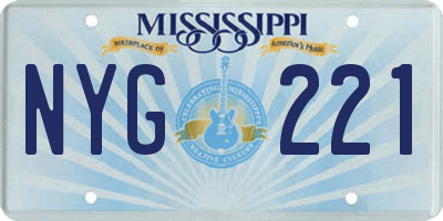MS license plate NYG221