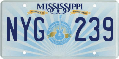 MS license plate NYG239