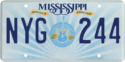 MS license plate NYG244