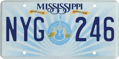 MS license plate NYG246