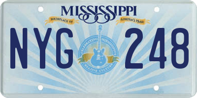 MS license plate NYG248