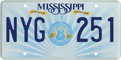 MS license plate NYG251