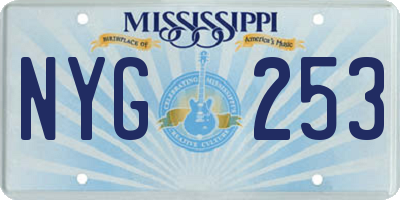 MS license plate NYG253