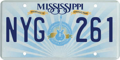 MS license plate NYG261