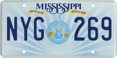 MS license plate NYG269