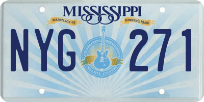 MS license plate NYG271