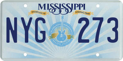 MS license plate NYG273