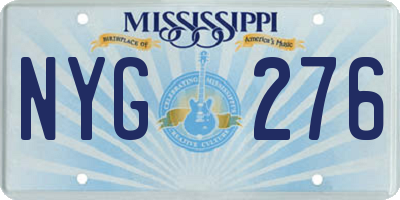 MS license plate NYG276