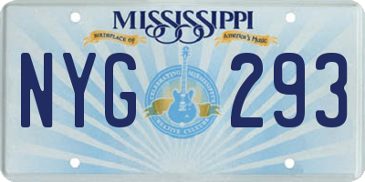 MS license plate NYG293