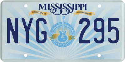 MS license plate NYG295