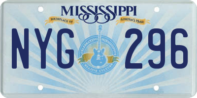 MS license plate NYG296