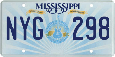 MS license plate NYG298