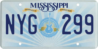 MS license plate NYG299