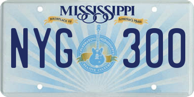 MS license plate NYG300
