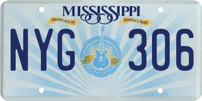 MS license plate NYG306