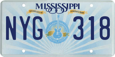 MS license plate NYG318