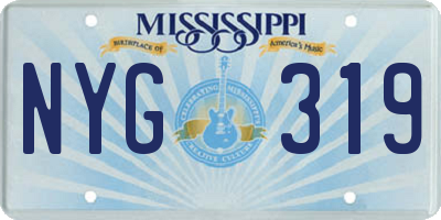 MS license plate NYG319
